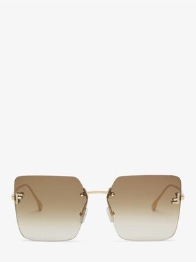 Fendi First Crystal
Gold metal sunglasses with brown gradient lenses